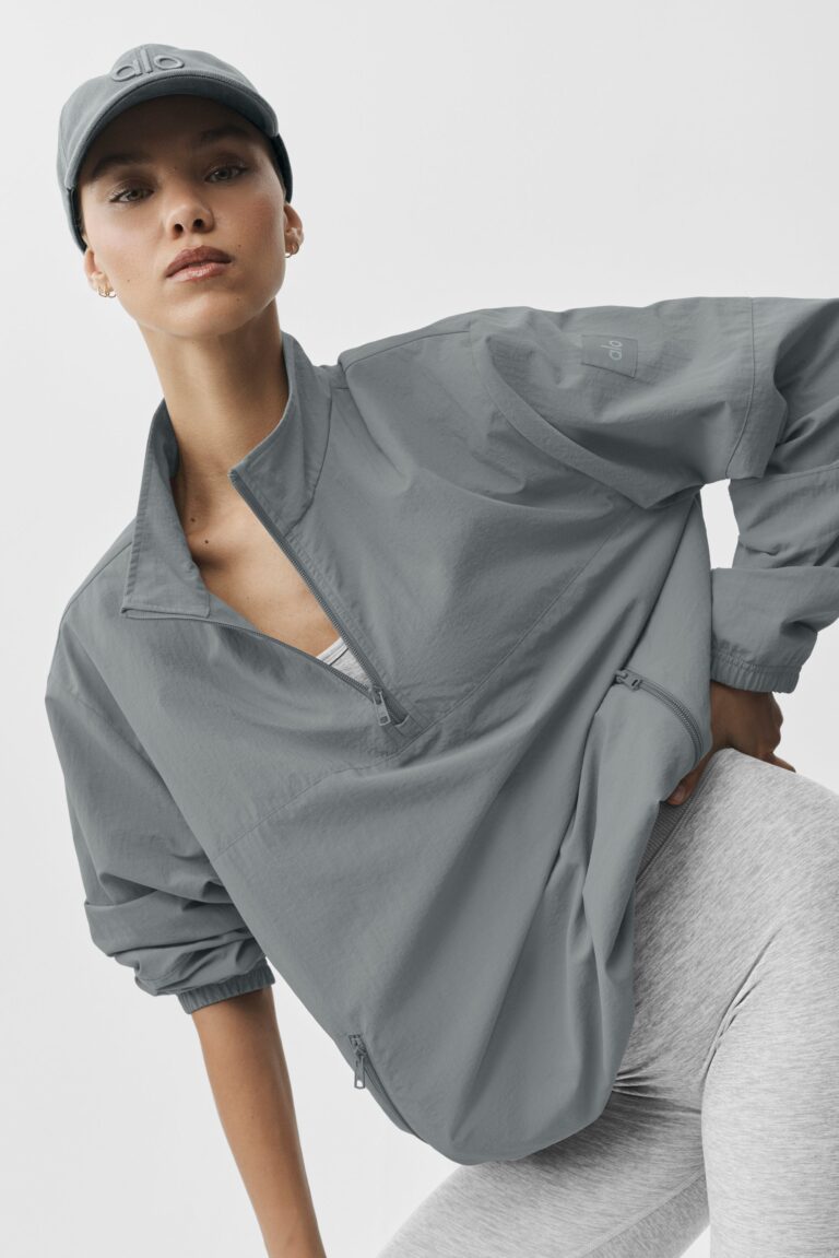 Свитшот Alo Yoga Light Weight Takeaway Track Pullover «Monument» Мужская