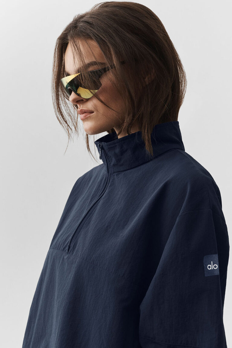 Свитшот Alo Yoga Light Weight Takeaway Track Pullover «Navy» Мужская