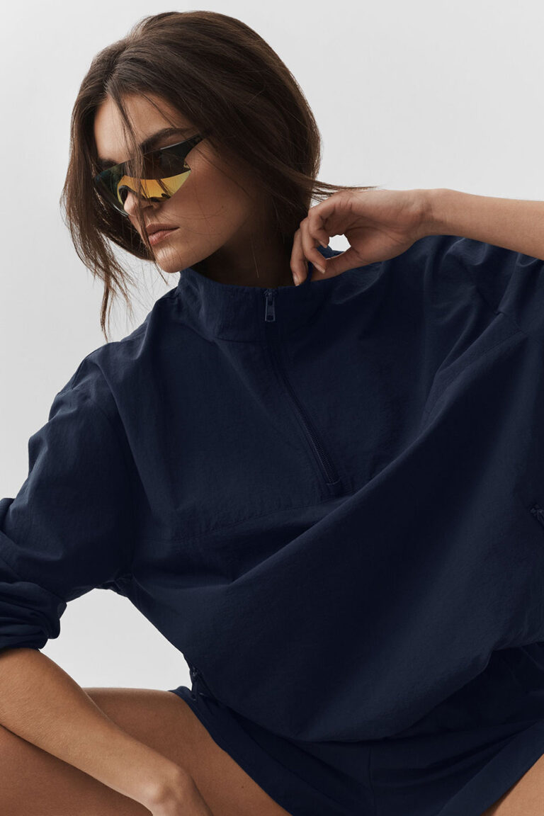 Свитшот Alo Yoga Light Weight Takeaway Track Pullover «Navy» Мужская