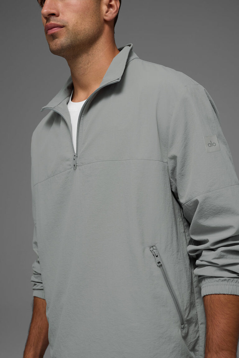 Свитшот Alo Yoga Light Weight Takeaway Track Pullover «Lunar Grey» Мужская