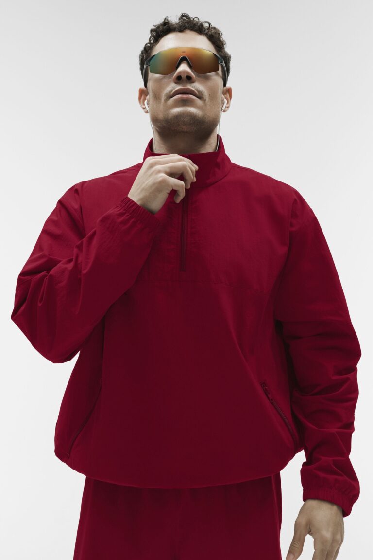 Свитшот Alo Yoga Light Weight Takeaway Track Pullover «Garnet» Мужская