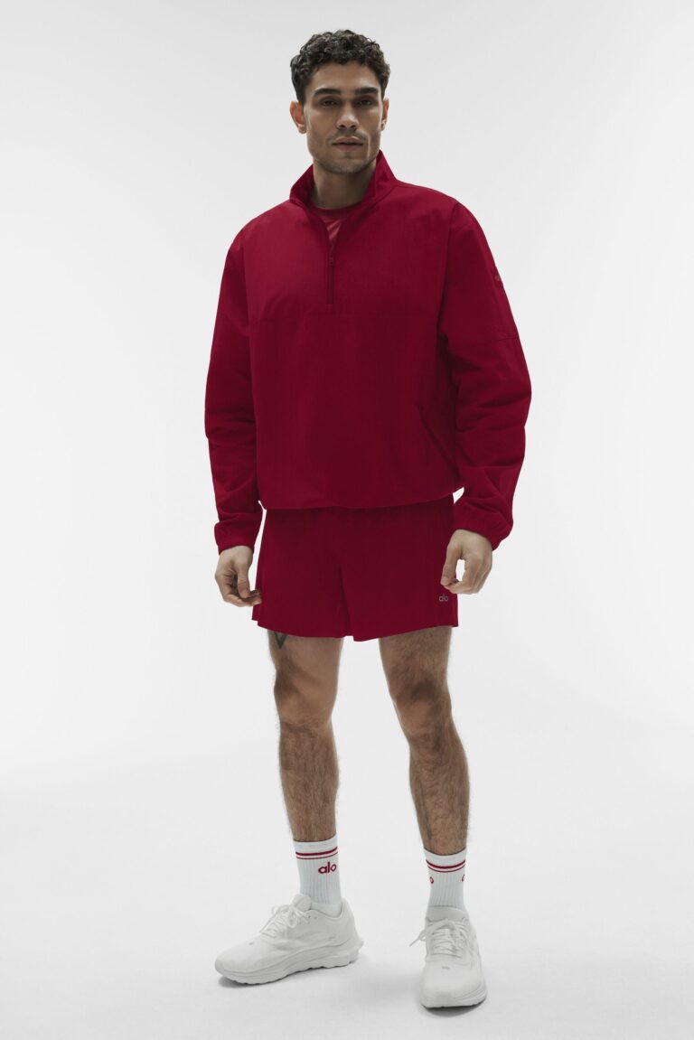 Свитшот Alo Yoga Light Weight Takeaway Track Pullover «Garnet» Мужская