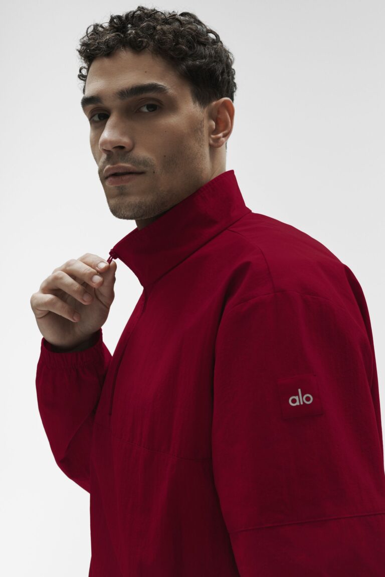Свитшот Alo Yoga Light Weight Takeaway Track Pullover «Garnet» Мужская