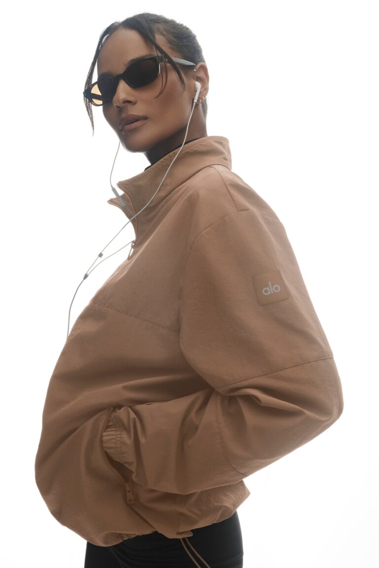 Свитшот Alo Yoga Light Weight Takeaway Track Pullover «Java Brown» Мужская