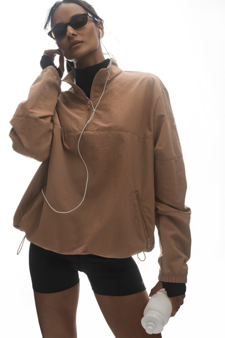 Свитшот Alo Yoga Light Weight Takeaway Track Pullover «Java Brown» Мужская