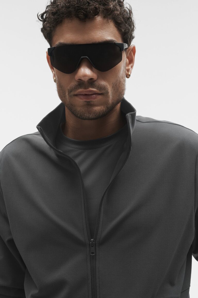 Свитшот Alo Yoga Conquer Max Mock Neck Full Zip «Anthracite» Мужская