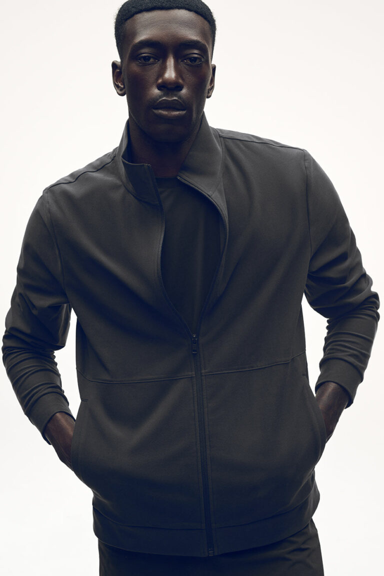 Свитшот Alo Yoga Conquer Max Mock Neck Full Zip «Anthracite» Мужская
