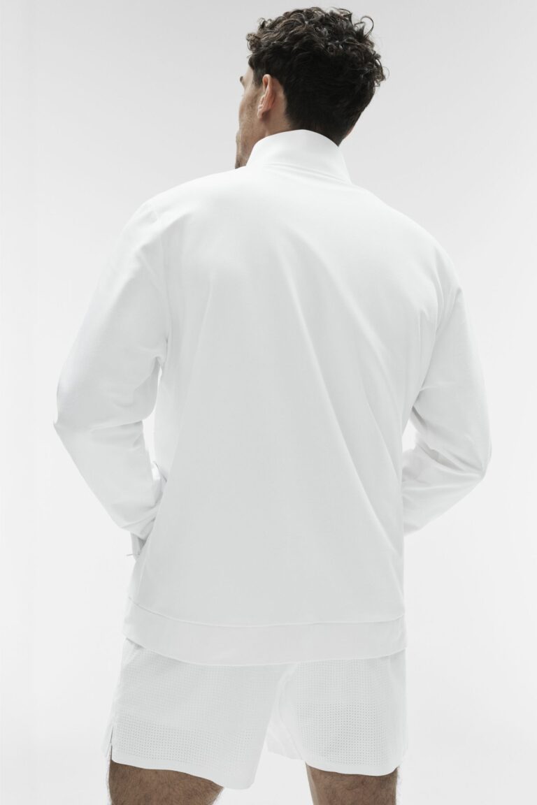 Свитшот Alo Yoga Conquer Max Mock Neck Full Zip «White» Мужская