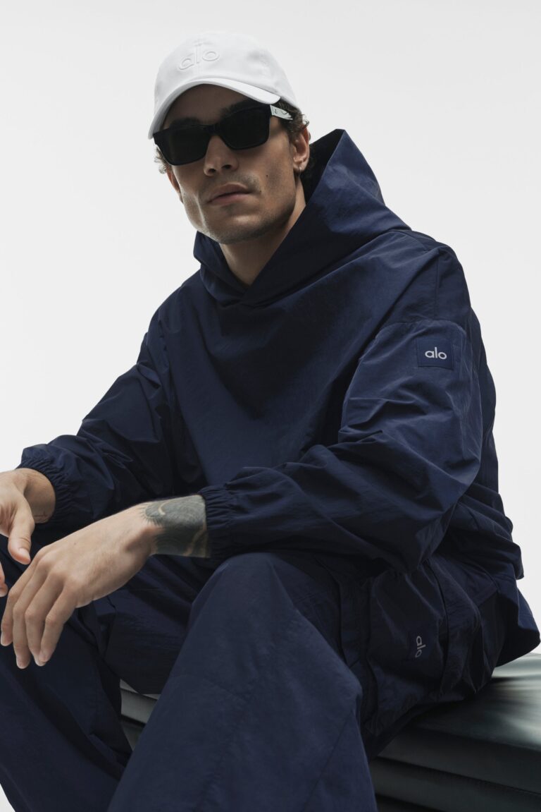 Худи Alo Yoga Axis Hooded Pullover «Navy» Мужская