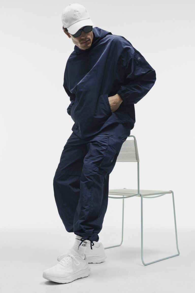 Худи Alo Yoga Axis Hooded Pullover «Navy» Мужская