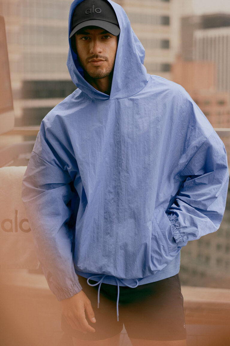 Худи Alo Yoga Axis Hooded Pullover «Provence Blue» Мужская