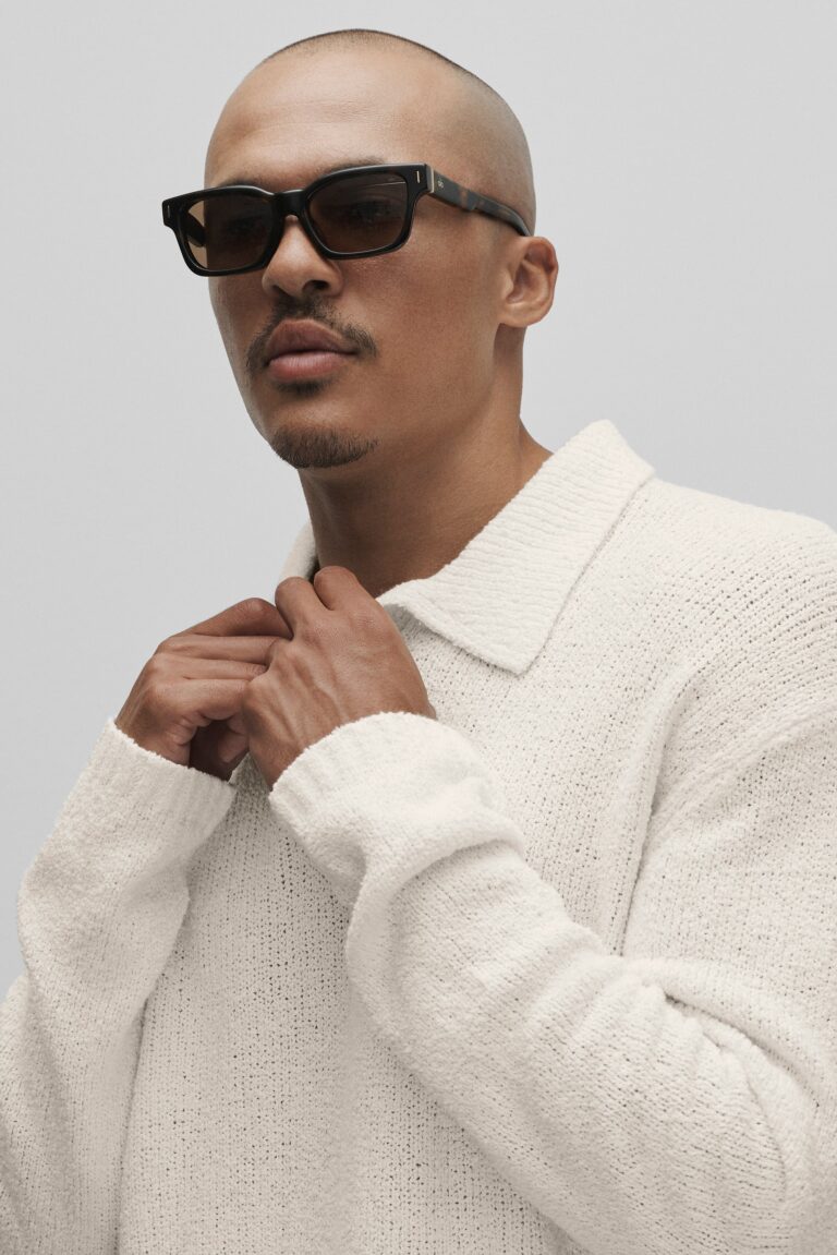 Лонгслив Alo Yoga Textured Knit Long Sleeve Polo «Ivory» Мужская