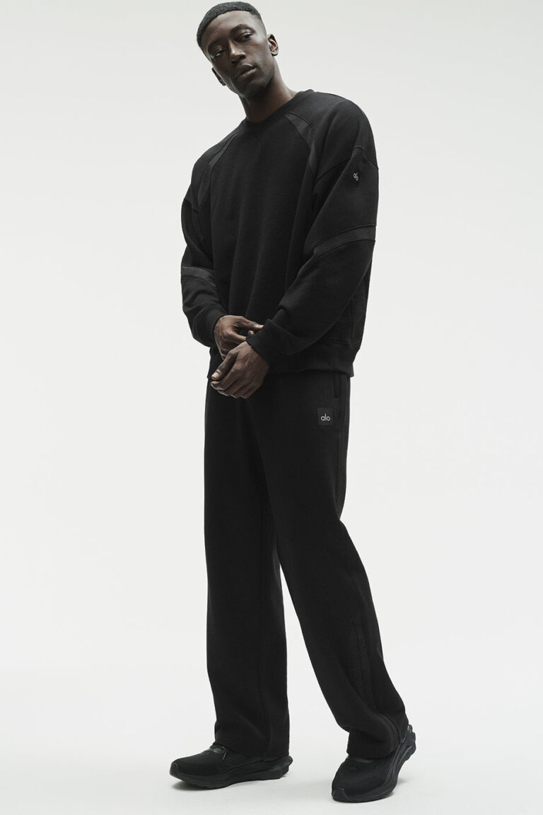 Свитшот Alo Yoga Field Crew Neck Sweatshirt «Black» Мужская