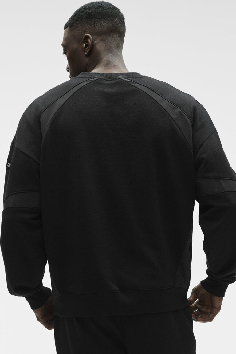 Свитшот Alo Yoga Field Crew Neck Sweatshirt «Black» Мужская