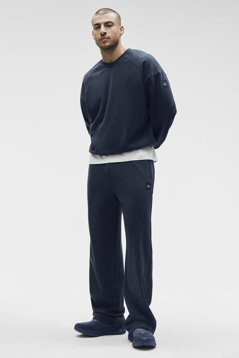 Свитшот Alo Yoga Field Crew Neck Sweatshirt «Navy» Мужская