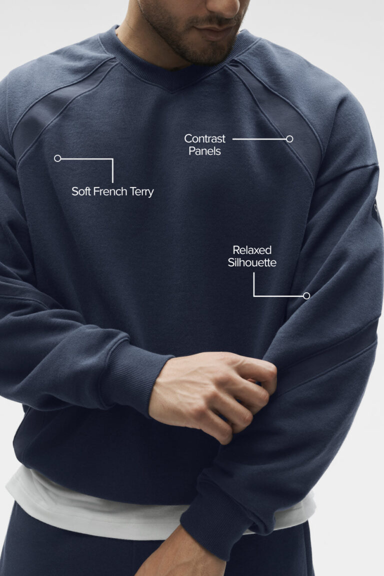 Свитшот Alo Yoga Field Crew Neck Sweatshirt «Navy» Мужская