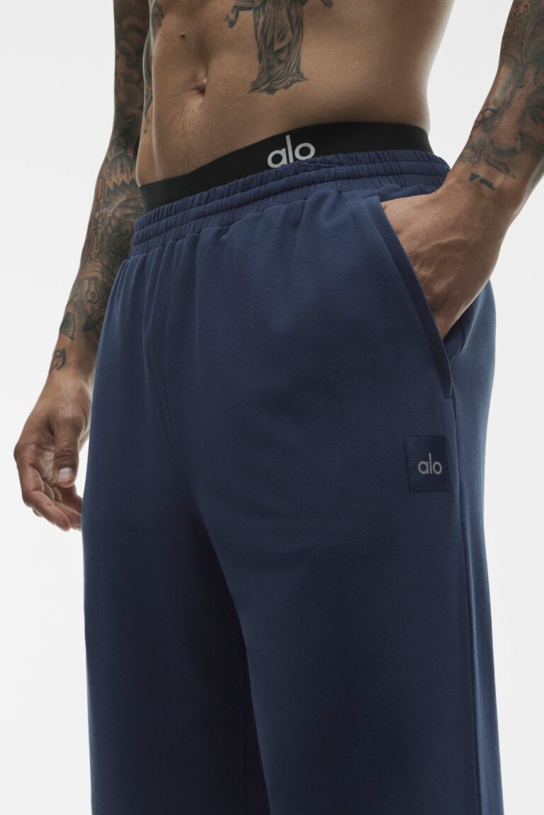 Брюки Alo Yoga Double Take Straight Leg Pant «Navy» Мужская