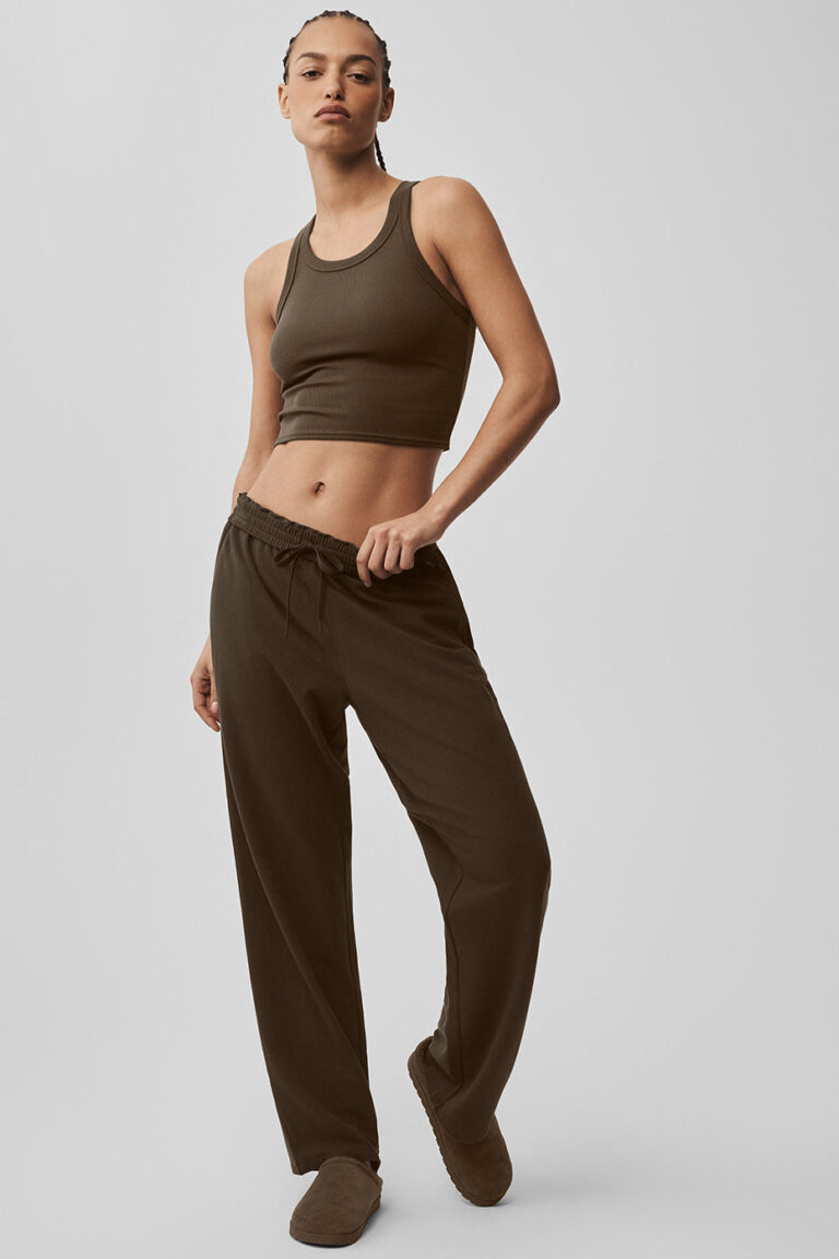 Брюки Alo Yoga Double Take Straight Leg Pant «Espresso» Мужская