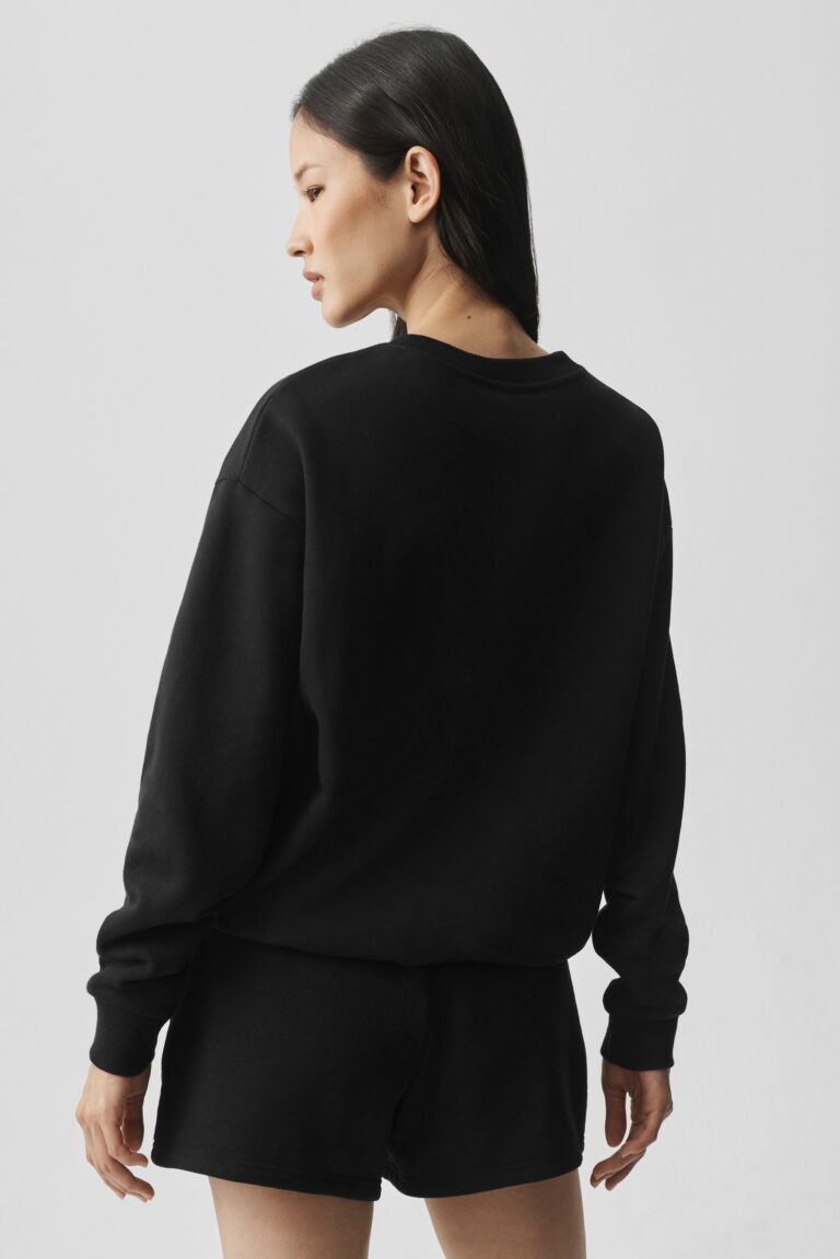 Свитшот Alo Yoga Accolade Crew Neck Pullover «Black» Унисекс