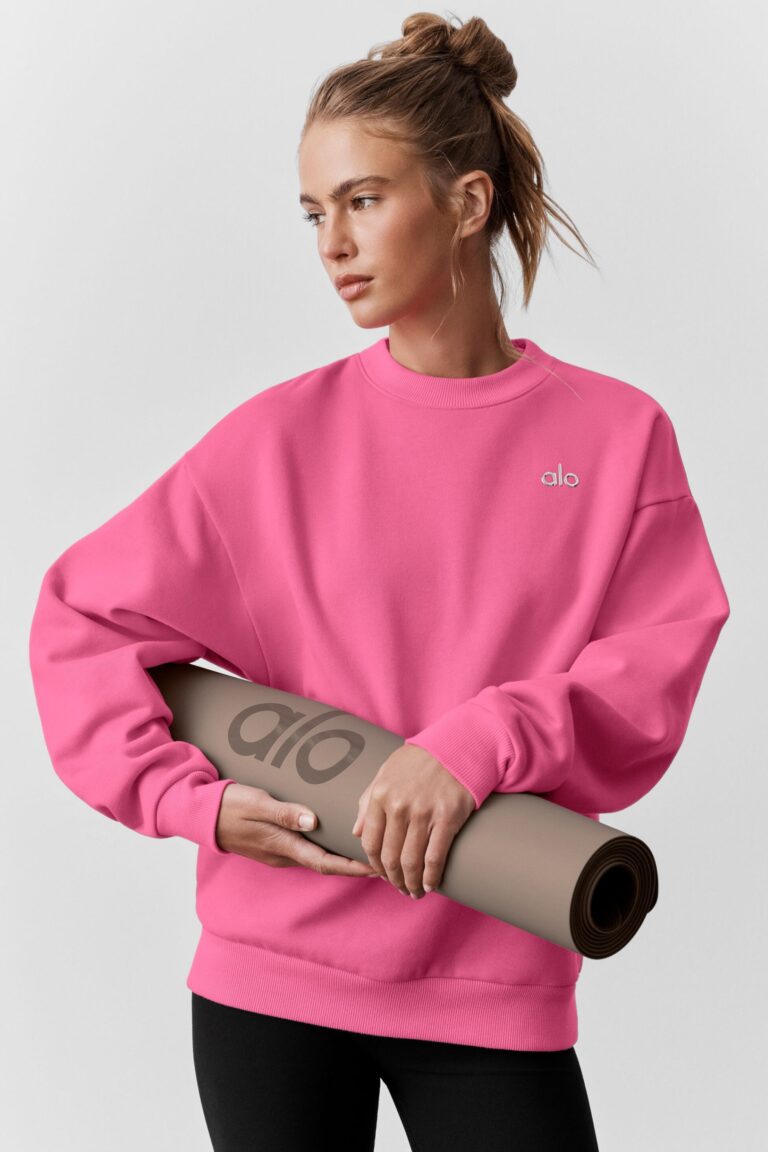 Свитшот Alo Yoga Accolade Crew Neck Pullover «Paradise Pink» Унисекс