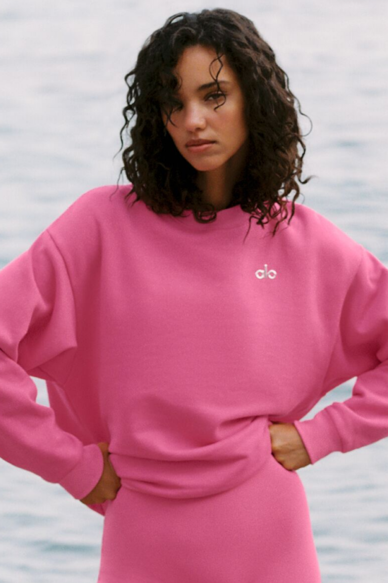 Свитшот Alo Yoga Accolade Crew Neck Pullover «Paradise Pink» Унисекс