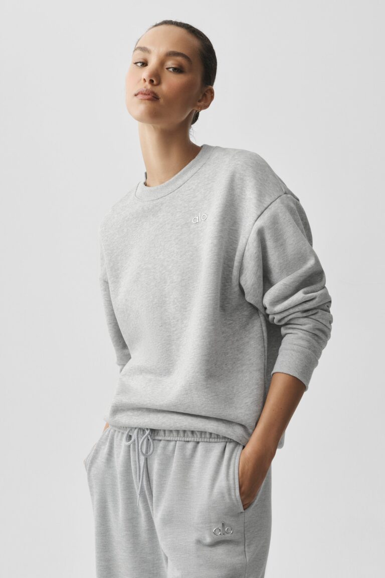 Свитшот Alo Yoga Accolade Crew Neck Pullover «Athletic Grey» Унисекс