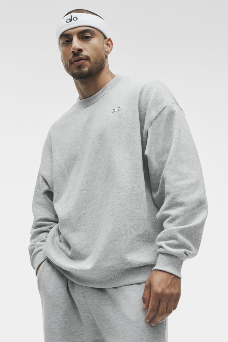 Свитшот Alo Yoga Accolade Crew Neck Pullover «Athletic Heather Grey» Унисекс