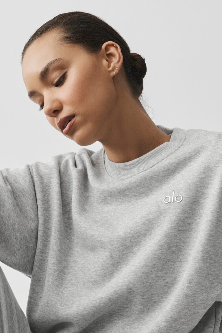 Свитшот Alo Yoga Accolade Crew Neck Pullover «Athletic Grey» Унисекс