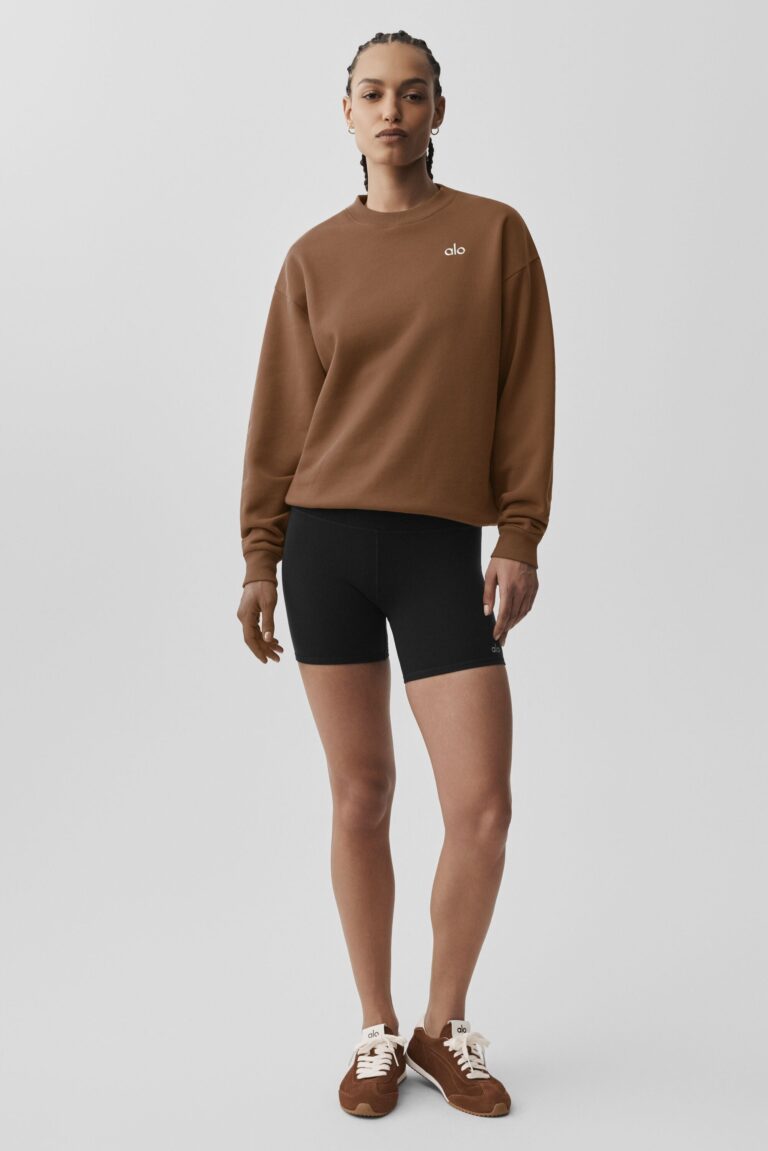 Свитшот Alo Yoga Accolade Crew Neck Pullover «Sun Kissed Brown» Унисекс