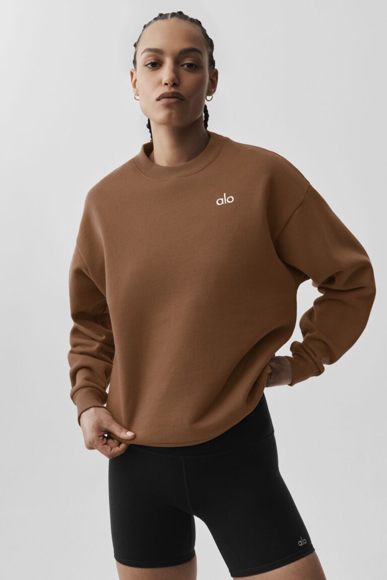 Свитшот Alo Yoga Accolade Crew Neck Pullover «Sun Kissed Brown» Унисекс