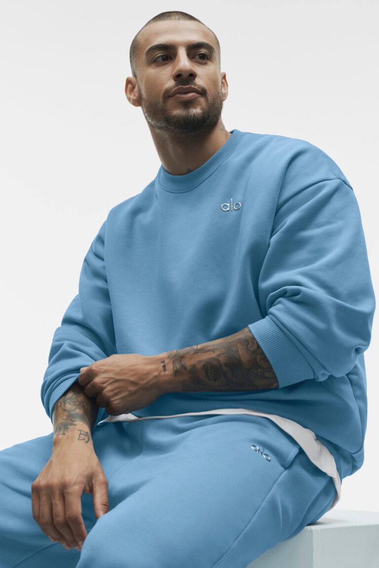 Свитшот Alo Yoga Accolade Crew Neck Pullover «California Blue» Унисекс