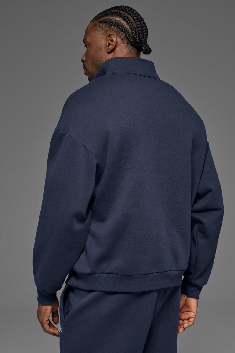 Свитшот Alo Yoga Accolade 1/4 Zip Pullover «Navy» Унисекс