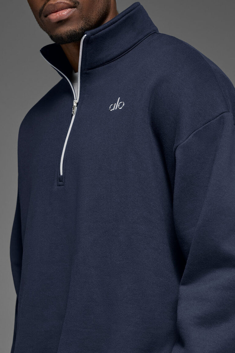 Свитшот Alo Yoga Accolade 1/4 Zip Pullover «Navy» Унисекс