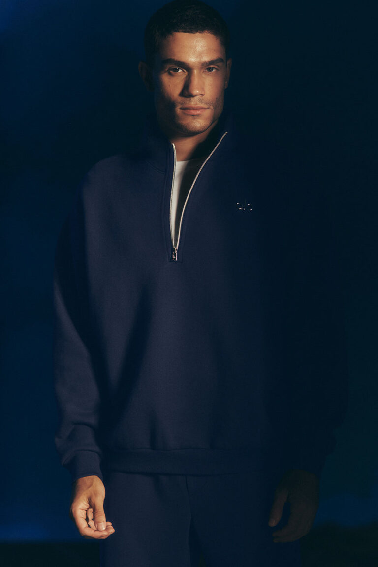 Свитшот Alo Yoga Accolade 1/4 Zip Pullover «Navy» Унисекс