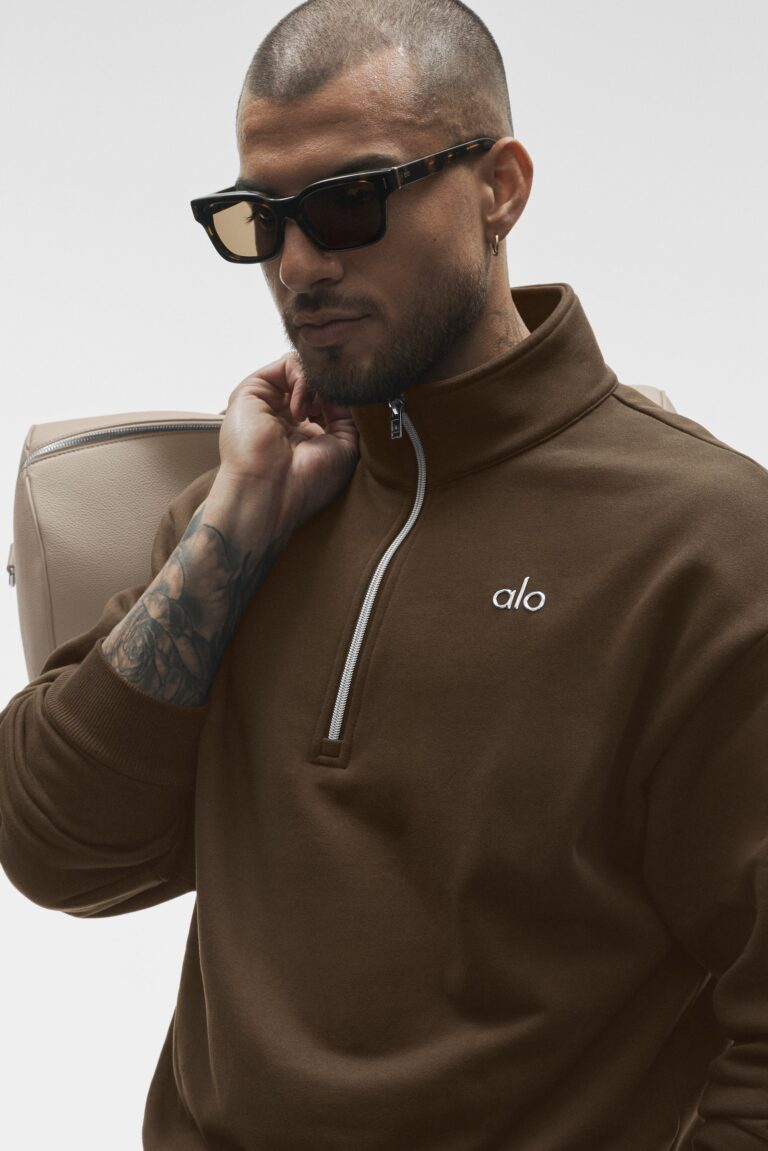 Свитшот Alo Yoga Accolade 1/4 Zip Pullover «Espresso» Унисекс