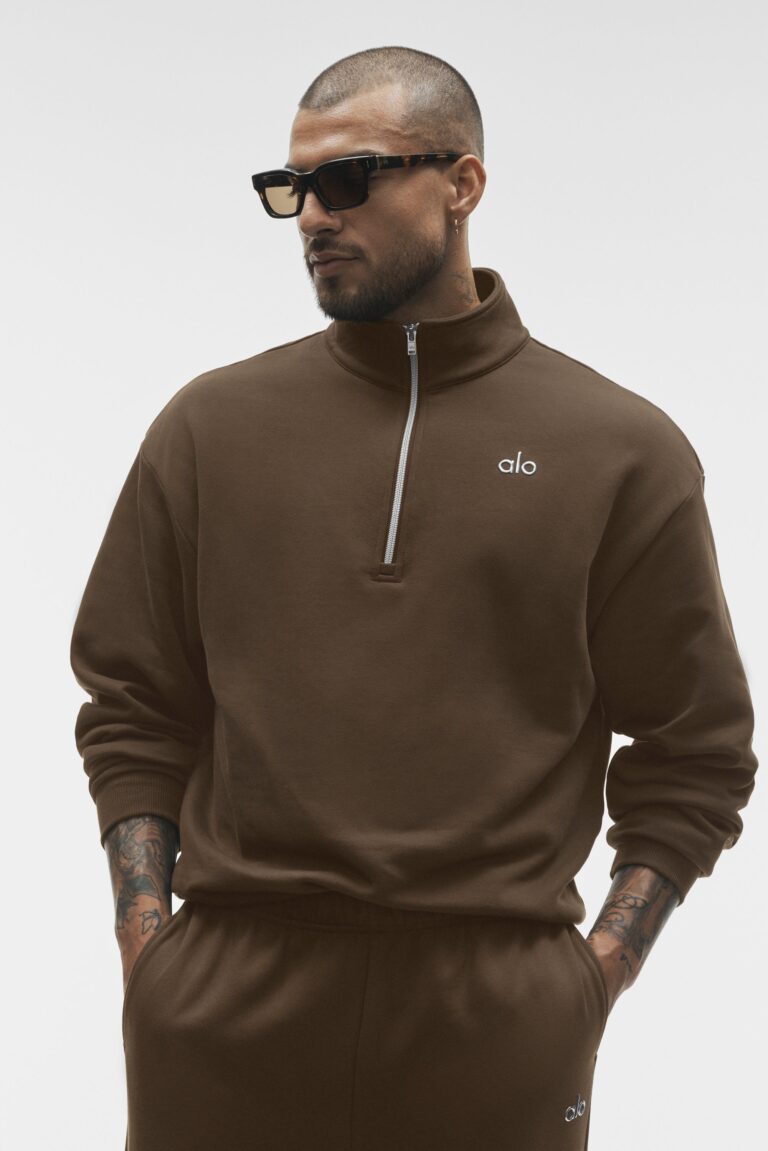 Свитшот Alo Yoga Accolade 1/4 Zip Pullover «Espresso» Унисекс