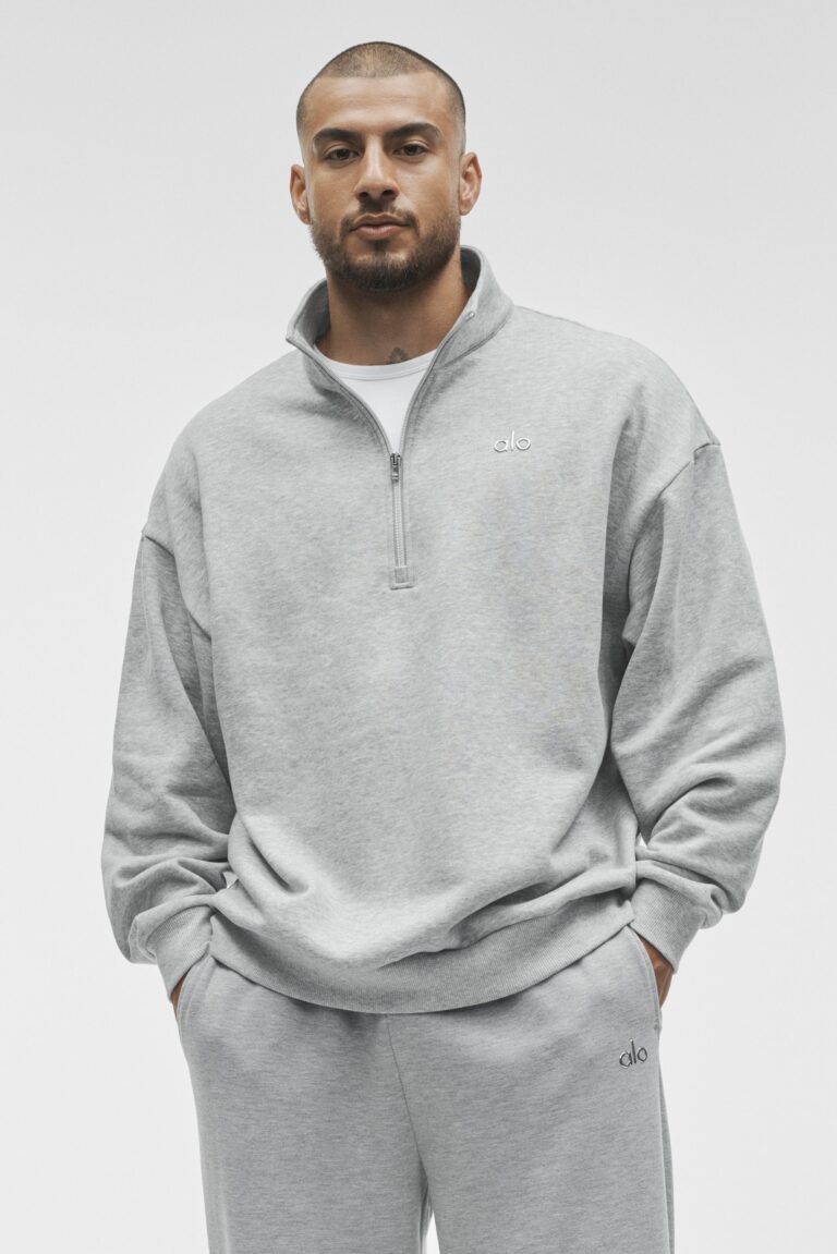 Свитшот Alo Yoga Accolade 1/4 Zip Pullover «Athletic Grey» Унисекс