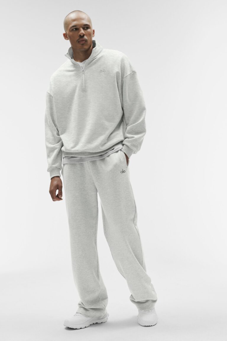 Свитшот Alo Yoga Accolade 1/4 Zip Pullover «White Heather» Унисекс