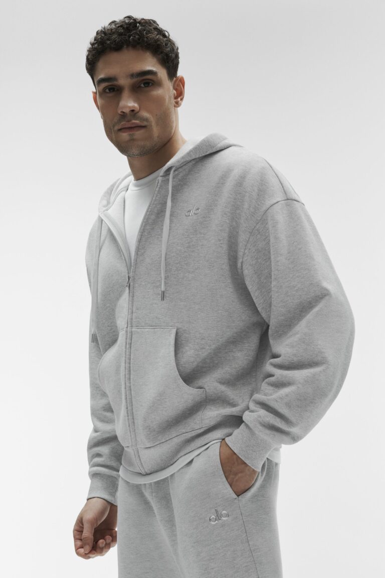 Худи Alo Yoga Accolade Full Zip Hoodie «Athletic Grey» Унисекс