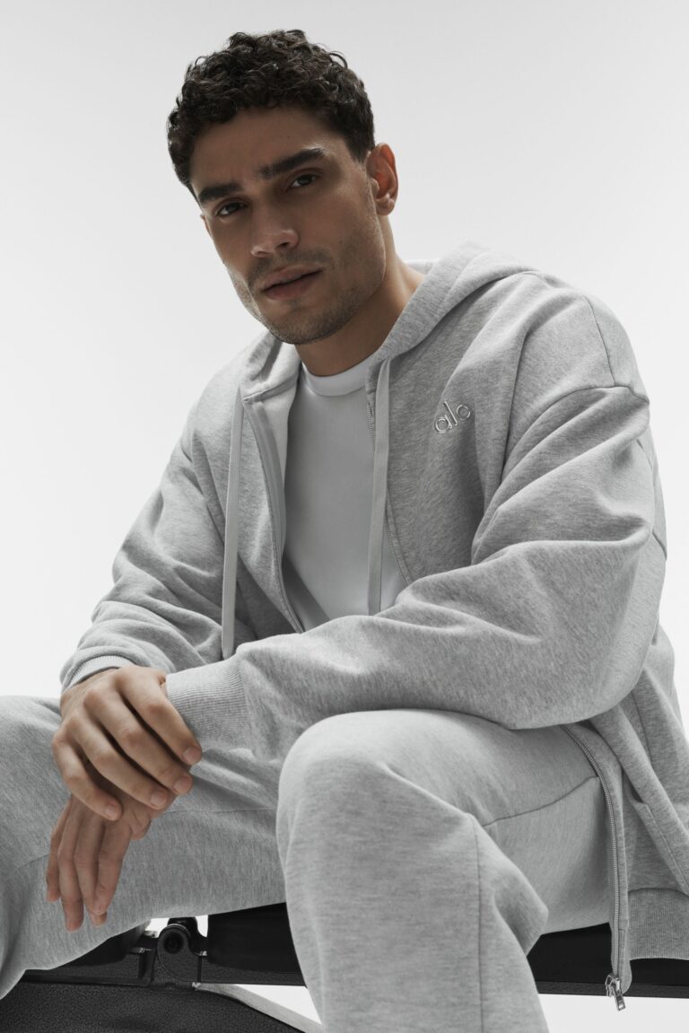 Худи Alo Yoga Accolade Full Zip Hoodie «Athletic Grey» Унисекс