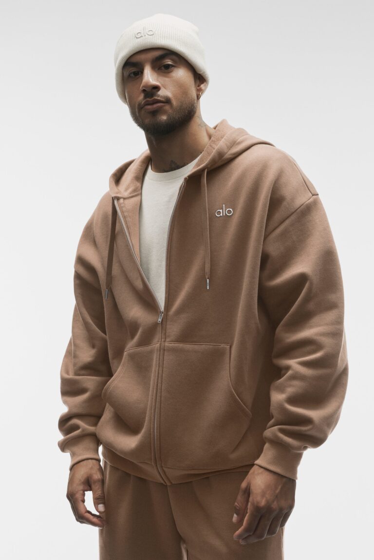 Худи Alo Yoga Accolade Full Zip Hoodie «Java Brown» Унисекс