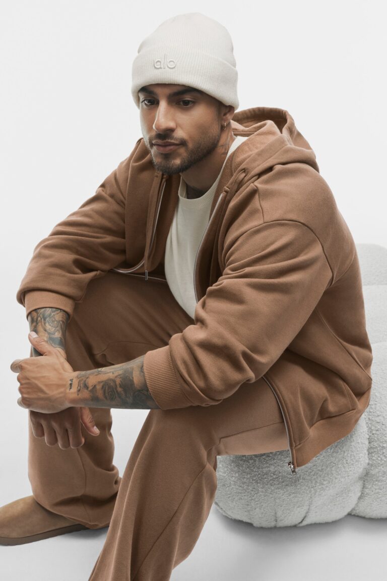 Худи Alo Yoga Accolade Full Zip Hoodie «Java Brown» Унисекс