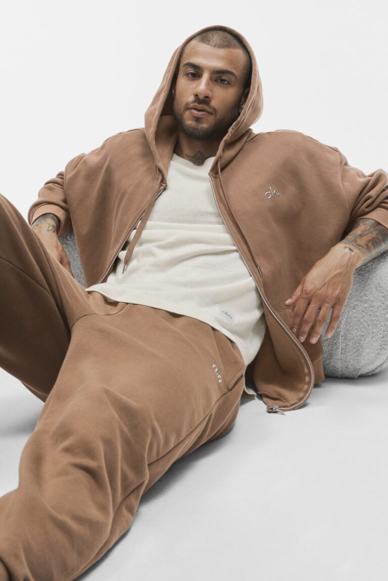 Худи Alo Yoga Accolade Full Zip Hoodie «Java Brown» Унисекс