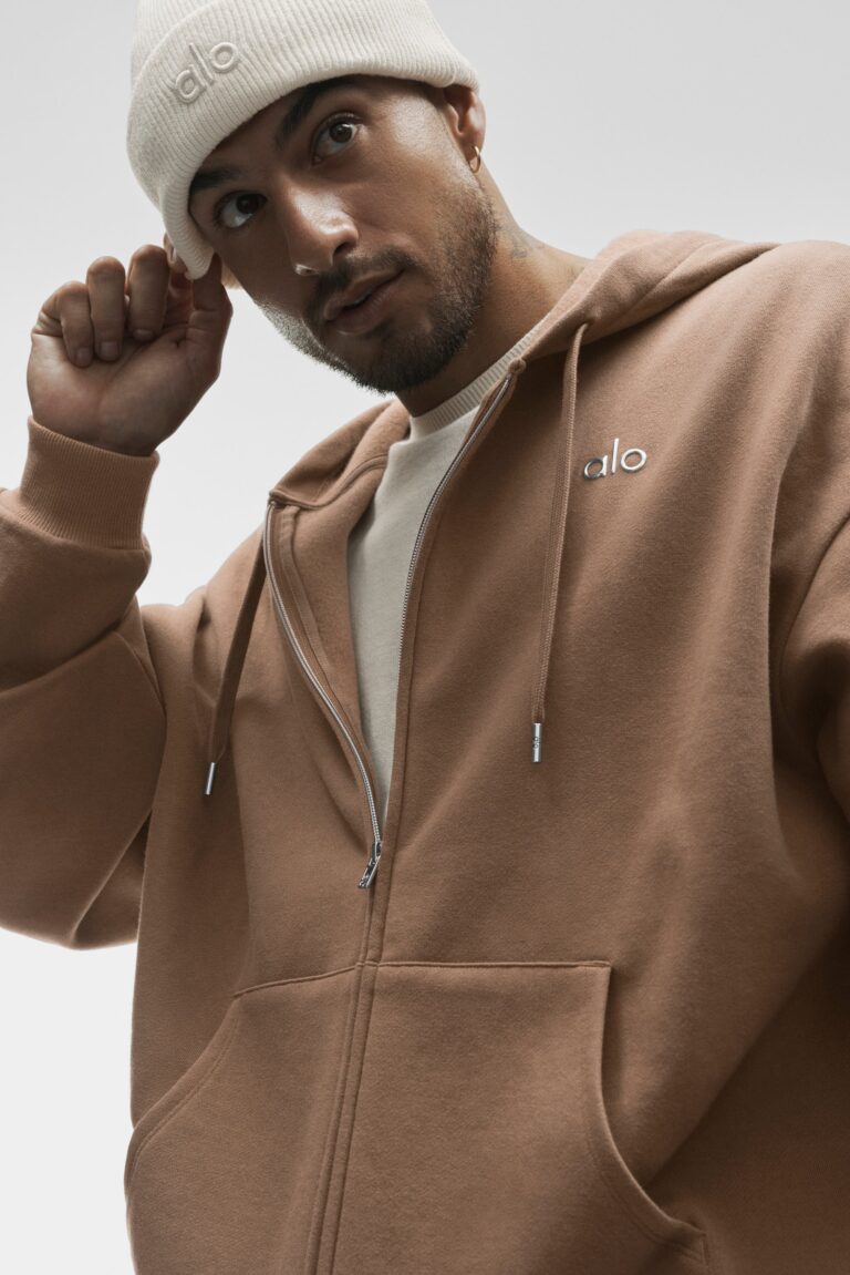 Худи Alo Yoga Accolade Full Zip Hoodie «Java Brown» Унисекс