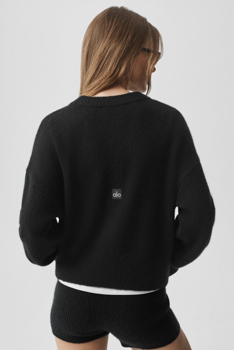 Свитер Alo Yoga Unisex Wool Cashmere New Class Crewneck Sweater «Black» Унисекс