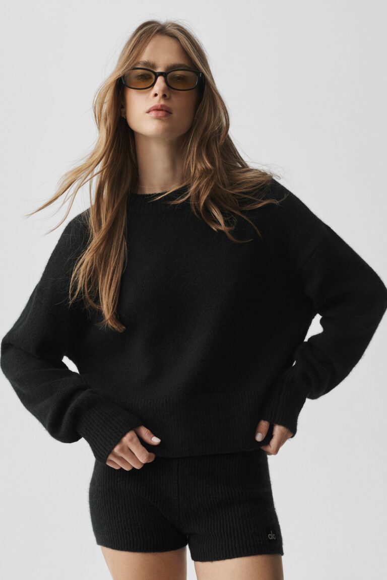 Свитер Alo Yoga Unisex Wool Cashmere New Class Crewneck Sweater «Black» Унисекс