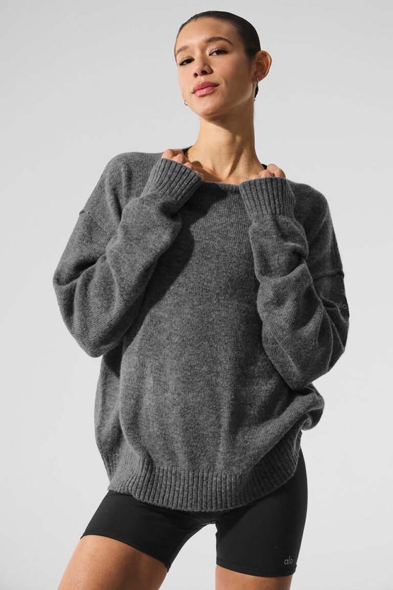 Свитер Alo Yoga Unisex Wool Cashmere New Class Crewneck Sweater «Platinum Grey» Унисекс