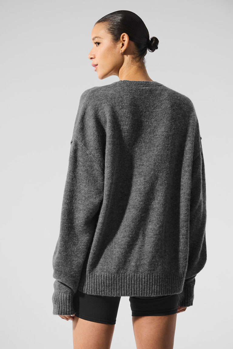 Свитер Alo Yoga Unisex Wool Cashmere New Class Crewneck Sweater «Platinum Grey» Унисекс