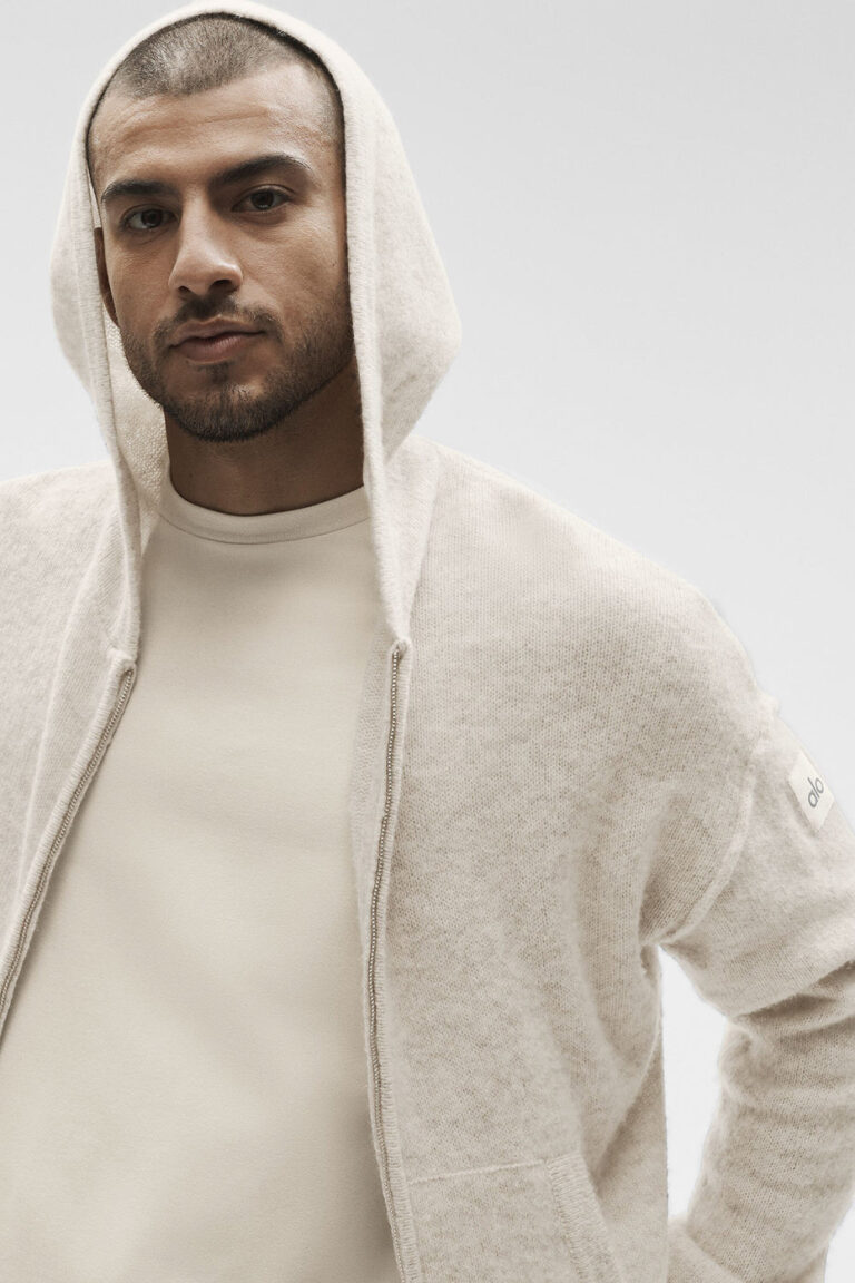 Худи Alo Yoga Wool Cashmere New Class Full Zip Hoodie «Oatmeal Heather» Унисекс