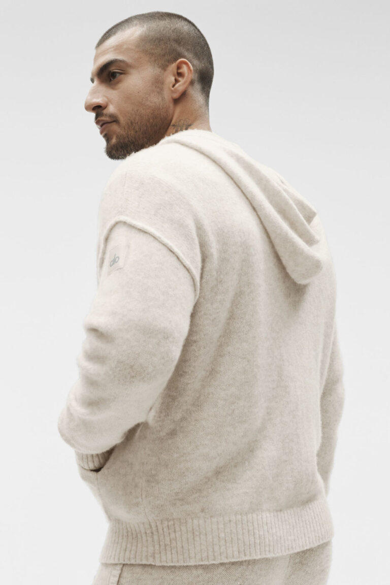 Худи Alo Yoga Wool Cashmere New Class Full Zip Hoodie «Oatmeal Heather» Унисекс